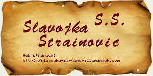 Slavojka Strainović vizit kartica